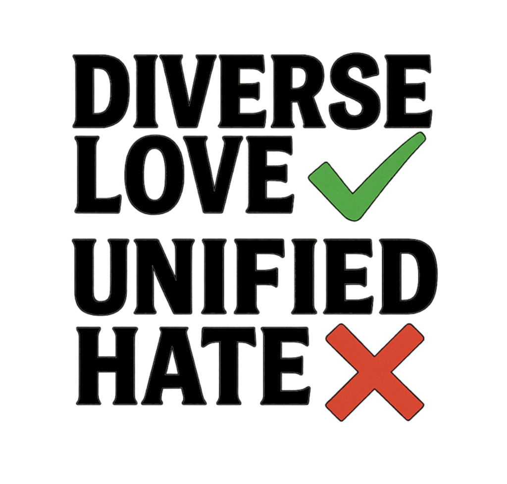 diverse love vs unified hate